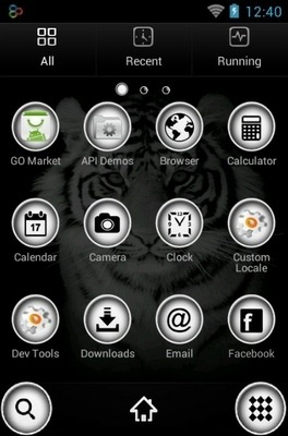 White Tiger Go Launcher Android Theme Image 3