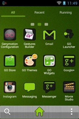 Android Green Go Launcher Android Theme Image 3