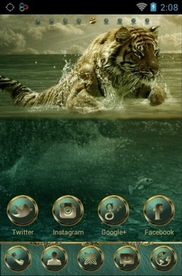 Tiger Jumping Go Launcher Android Theme Image 2