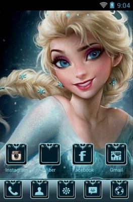 Elsa Go Launcher Android Theme Image 2