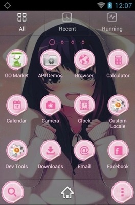 Anime Girl Go Launcher Android Theme Image 3