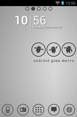Android Metro White Go Launcher Android Theme Image 1
