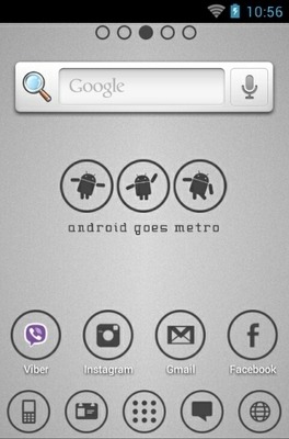 Android Metro White Go Launcher Android Theme Image 2