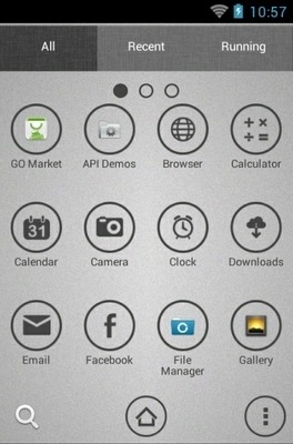 Android Metro White Go Launcher Android Theme Image 3