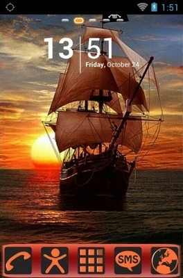 Pirate Ship Go Launcher Android Theme Image 1