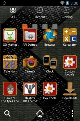 Gold Go Launcher Android Theme Image 3