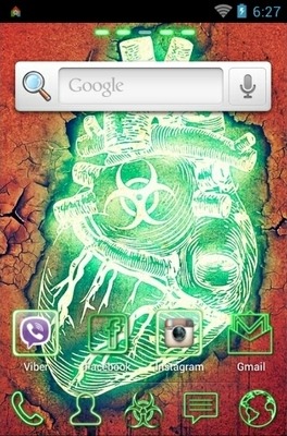 Biohazard Heart Go Launcher Android Theme Image 2