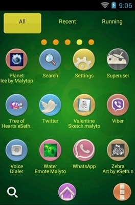 Water Emote Green Go Launcher Android Theme Image 3
