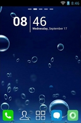 Underwater Bubbles Go Launcher Android Theme Image 1