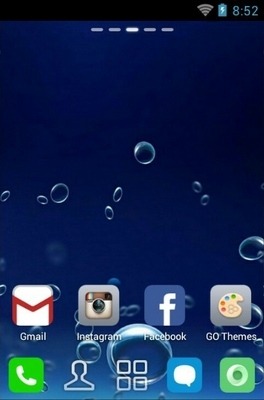 Underwater Bubbles Go Launcher Android Theme Image 2