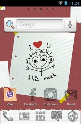 I Love You So Much Go Launcher Android Theme Image 2