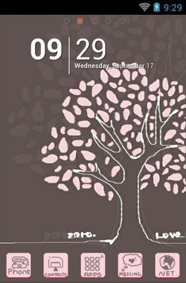 Love Tree Go Launcher Android Theme Image 1