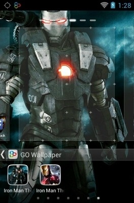 Silver Iron Man Go Launcher Android Theme Image 2