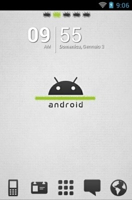 Android White Go Launcher Android Theme Image 1