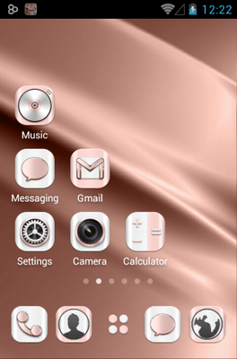 Rosegold Go Launcher Android Theme Image 3