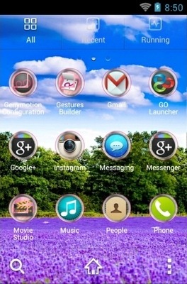 Lavender Field Go Launcher Android Theme Image 3