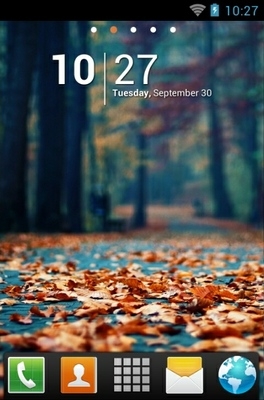 Fallen Leaves Go Launcher Android Theme Image 1