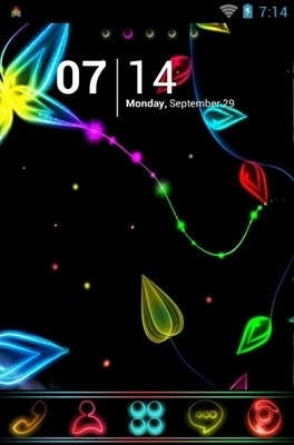 Neon Universal Go Launcher Android Theme Image 1