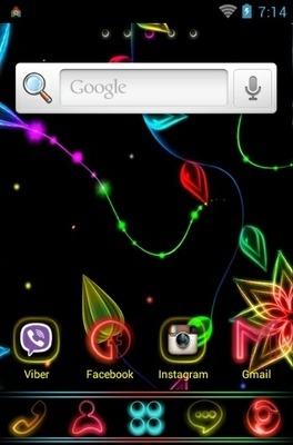 Neon Universal Go Launcher Android Theme Image 2