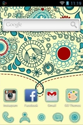 Retropatterns Go Launcher Android Theme Image 2