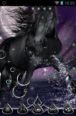 Black Horse Go Launcher Android Theme Image 1