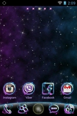 Outer Space Go Launcher Android Theme Image 2