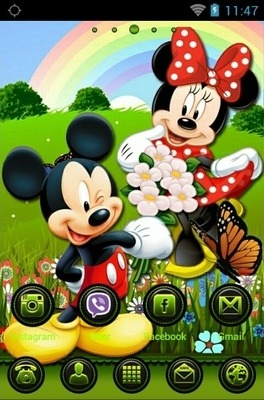 Mickey And Minnie Go Launcher Android Theme Image 2