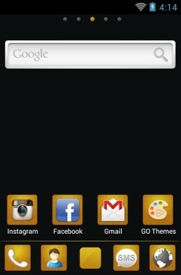 Black Gold Go Launcher Android Theme Image 2