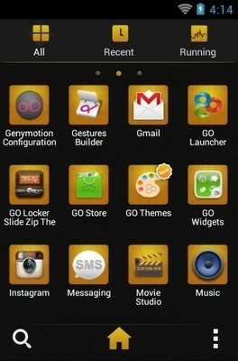 Black Gold Go Launcher Android Theme Image 3
