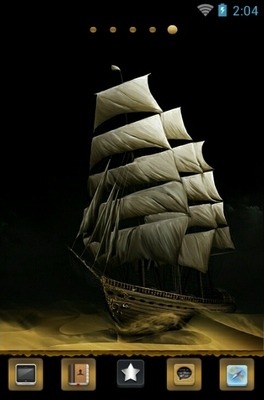 Ship In Desert Go Launcher Android Theme Image 2