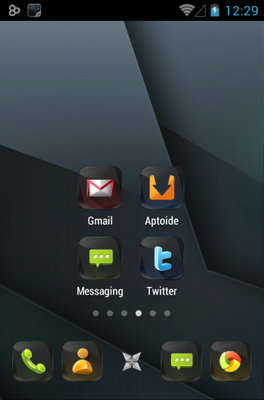 Obsidian Go Launcher Android Theme Image 1