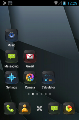 Obsidian Go Launcher Android Theme Image 3