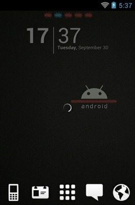 Android Black Go Launcher Android Theme Image 1