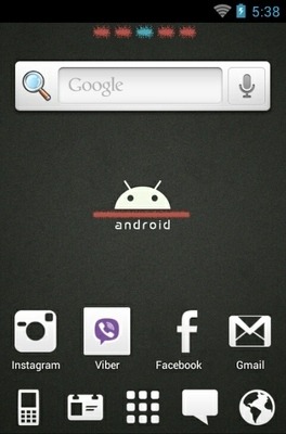 Android Black Go Launcher Android Theme Image 2