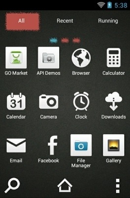 Android Black Go Launcher Android Theme Image 3
