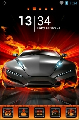 Fire Car Go Launcher Android Theme Image 1