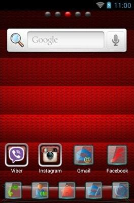 Red Experia Go Launcher Android Theme Image 2