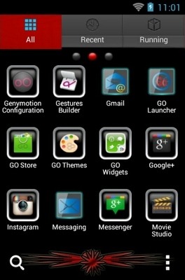 Red Experia Go Launcher Android Theme Image 3