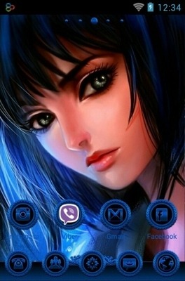 Cute Fantasy Girl Go Launcher Android Theme Image 2