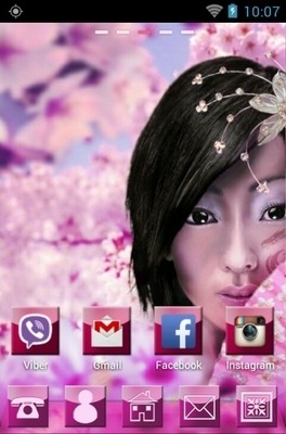 Japan Girl Go Launcher Android Theme Image 2