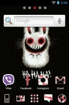 Scary Rabbit Go Launcher Android Theme Image 2