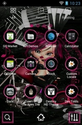 Rockin Girl Go Launcher Android Theme Image 3