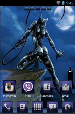 Catwoman Vs Batman Go Launcher Android Theme Image 1