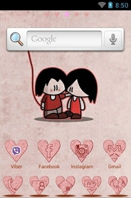First Love Go Launcher Android Theme Image 2