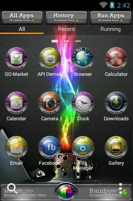 Rainbow Go Launcher Android Theme Image 3