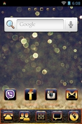 Golden Star Dust Go Launcher Android Theme Image 2