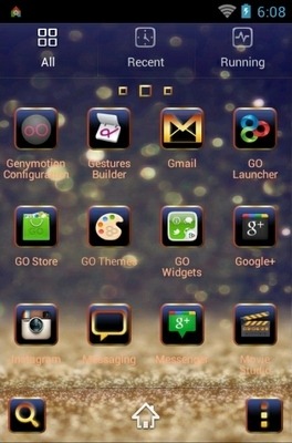 Golden Star Dust Go Launcher Android Theme Image 3