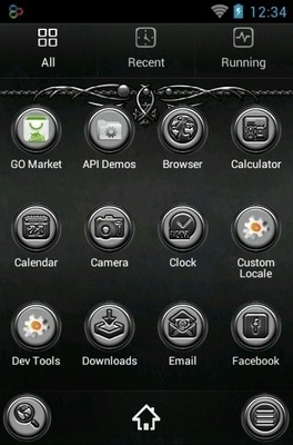 Black &amp; White Go Launcher Android Theme Image 3