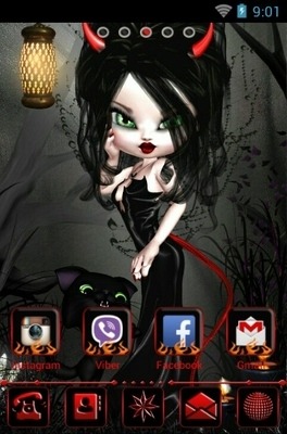 Devil Girl Go Launcher Android Theme Image 2