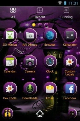 Purple Skies Halloween Go Launcher Android Theme Image 3